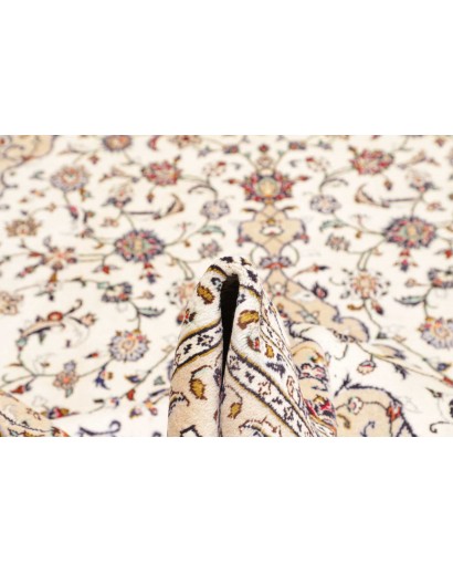 Tappeto Kashan Persia bianco verde 197x300