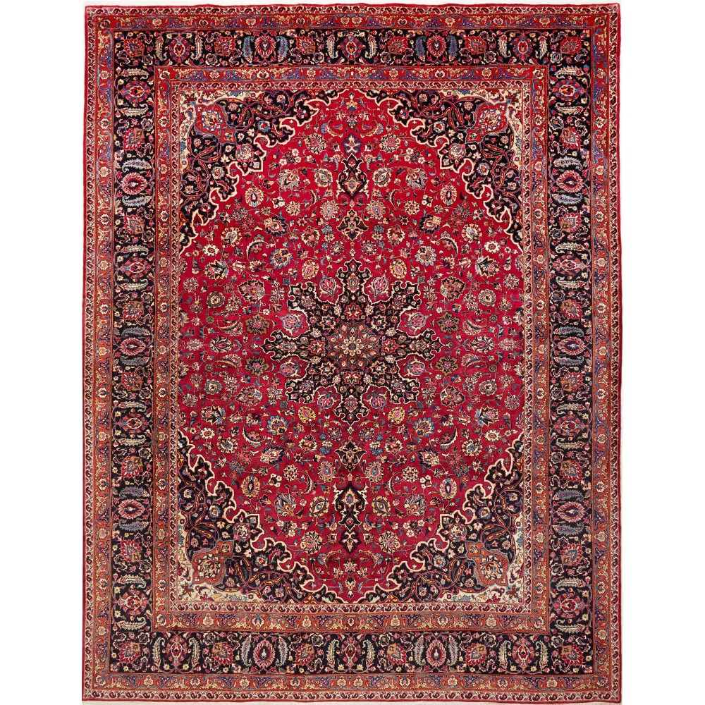 Tappeto Mashad Persia marrone giallo 305x393 Tappeto Mashad Persia marrone giallo 305x393