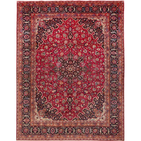 Tappeto Mashad Persia marrone giallo 305x393