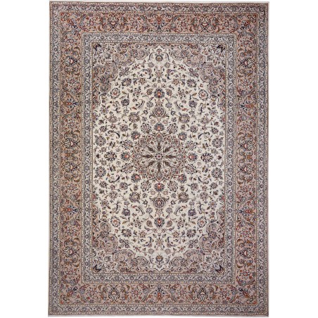Tappeto Kashan Persia beige grigio 245x350