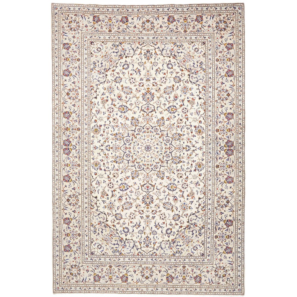 Tappeto Kashan Persia bianco grigio 200x300