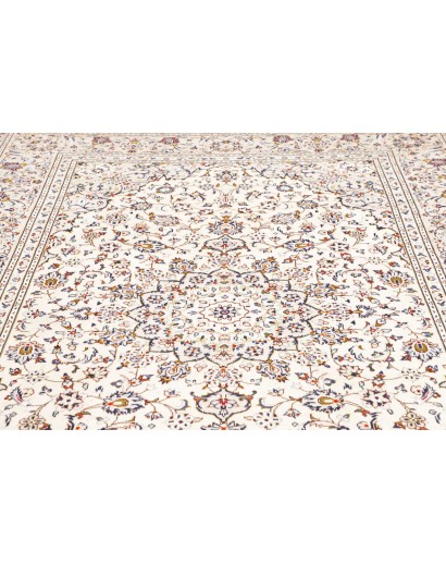 Tappeto Kashan Persia bianco grigio 200x300