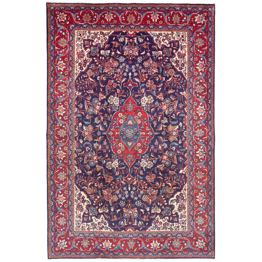 Tappeto Sarough Persia azzurro giallo 215x324