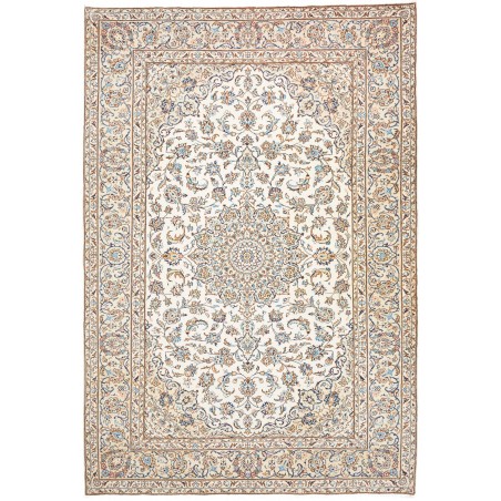 Tappeto Kashan Persia bianco marrone 200x300