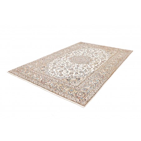 Tappeto Kashan Persia bianco marrone 200x300