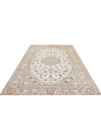 Tappeto Kashan Persia bianco marrone 200x300