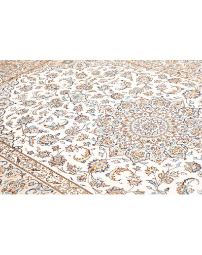 Tappeto Kashan Persia bianco marrone 200x300