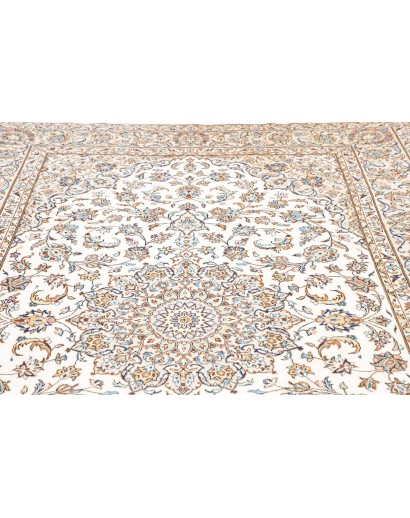 Tappeto Kashan Persia bianco marrone 200x300