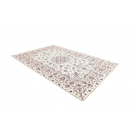 Tappeto Kashan Persia bianco grigio 197x300