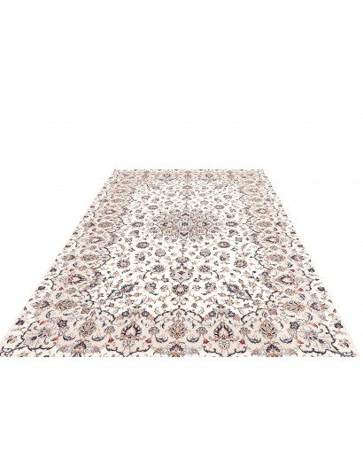 Tappeto Kashan Persia bianco grigio 197x300