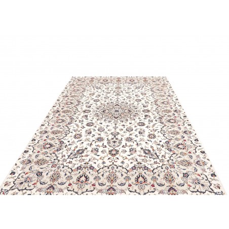 Tappeto Kashan Persia bianco grigio 197x300