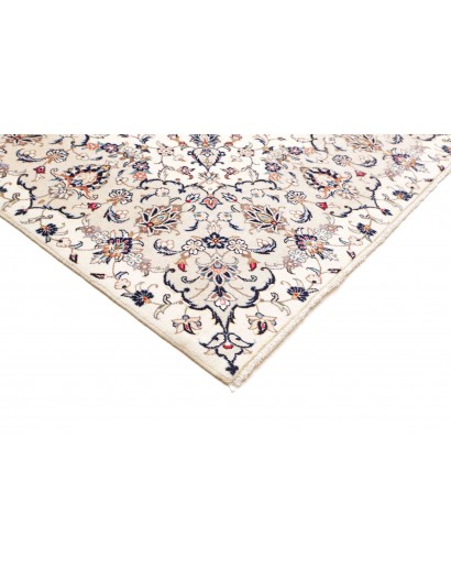 Tappeto Kashan Persia bianco grigio 197x300