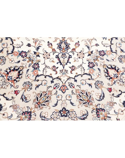 Tappeto Kashan Persia bianco grigio 197x300