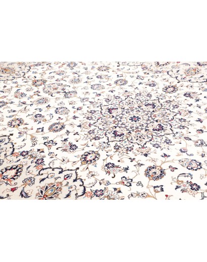 Tappeto Kashan Persia bianco grigio 197x300