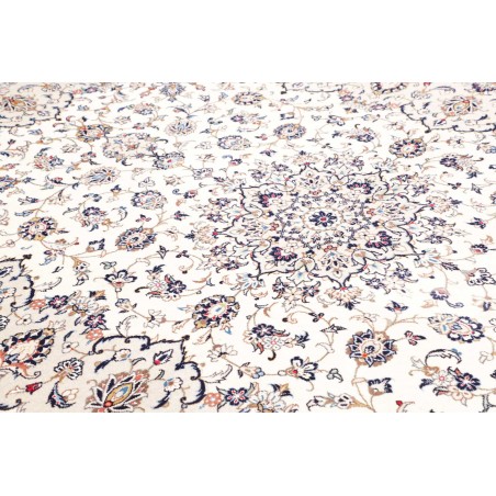 Tappeto Kashan Persia bianco grigio 197x300