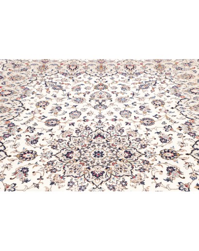 Tappeto Kashan Persia bianco grigio 197x300