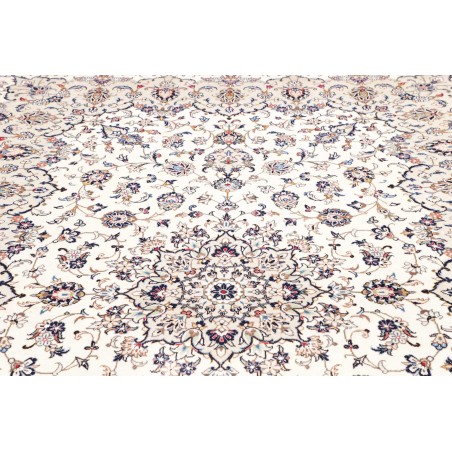 Tappeto Kashan Persia bianco grigio 197x300