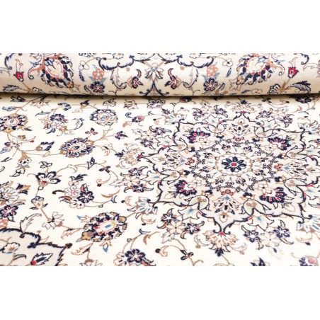 Tappeto Kashan Persia bianco grigio 197x300