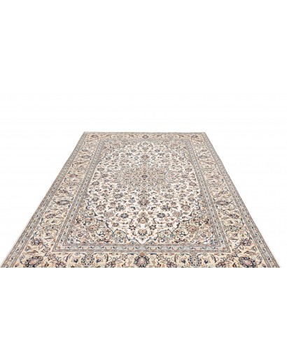 Tappeto Kashan Persia bianco grigio 194x293