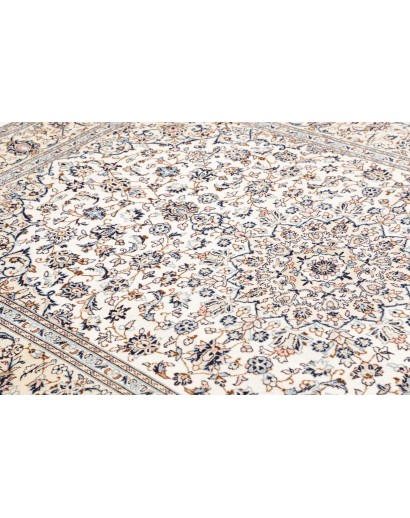 Tappeto Kashan Persia bianco grigio 194x293