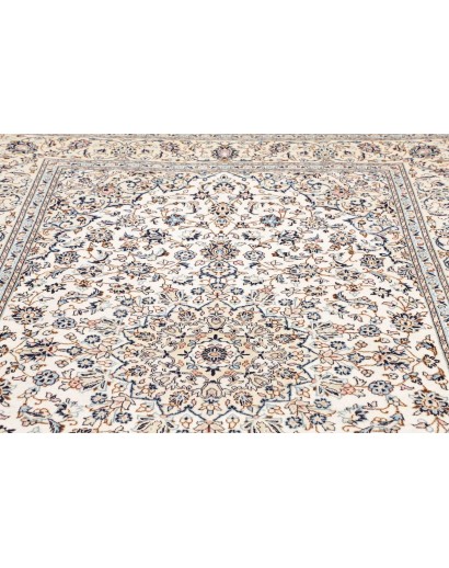Tappeto Kashan Persia bianco grigio 194x293