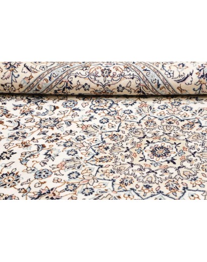 Tappeto Kashan Persia bianco grigio 194x293