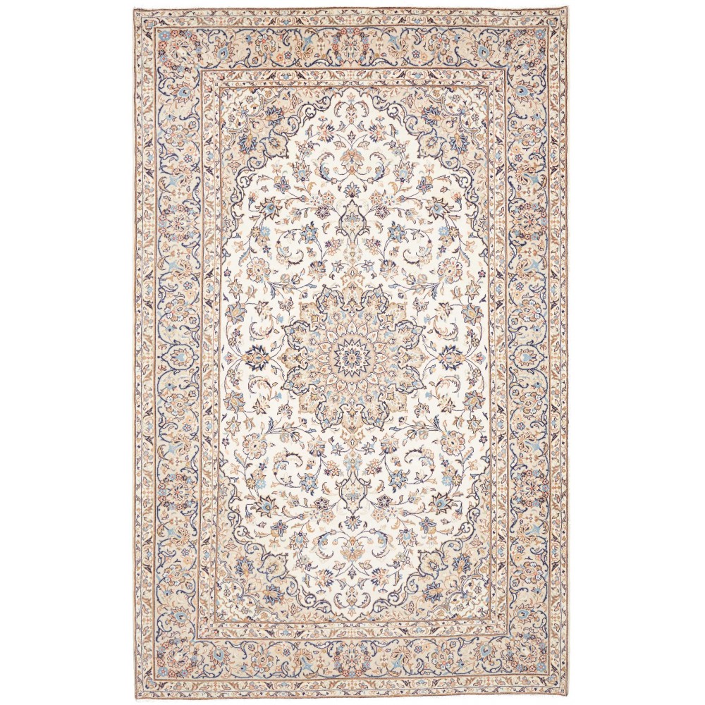 Tappeto Kashan Persia bianco marrone 200x313