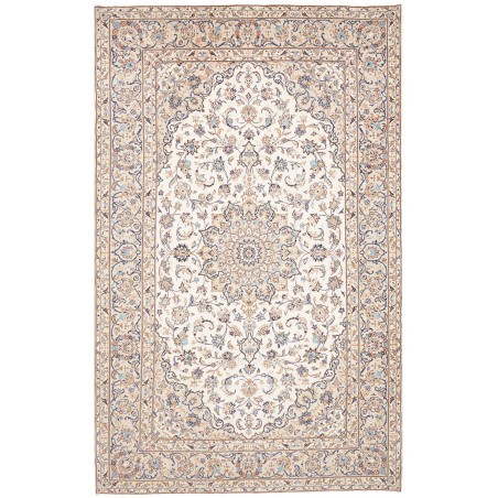 Tappeto Kashan Persia bianco marrone 200x313