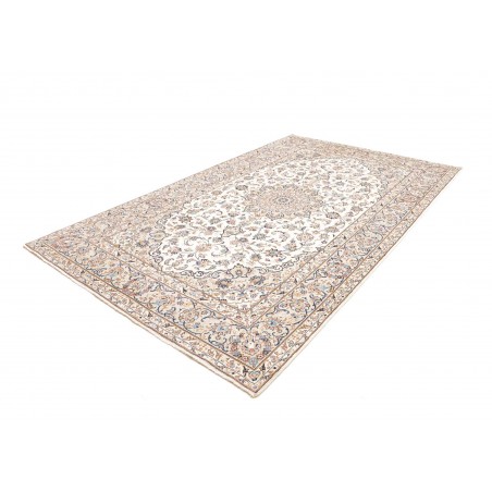 Tappeto Kashan Persia bianco marrone 200x313