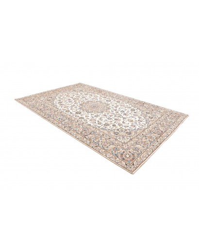 Tappeto Kashan Persia bianco marrone 200x313