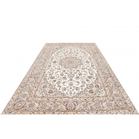Tappeto Kashan Persia bianco marrone 200x313
