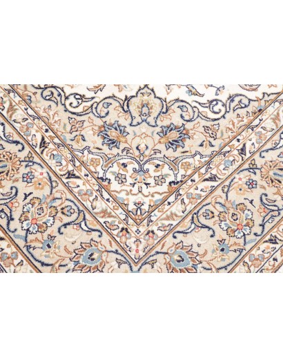 Tappeto Kashan Persia bianco marrone 200x313