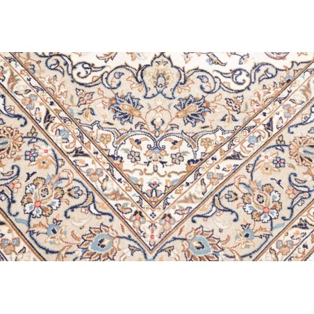 Tappeto Kashan Persia bianco marrone 200x313