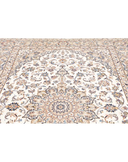 Tappeto Kashan Persia bianco marrone 200x313