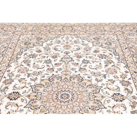 Tappeto Kashan Persia bianco marrone 200x313