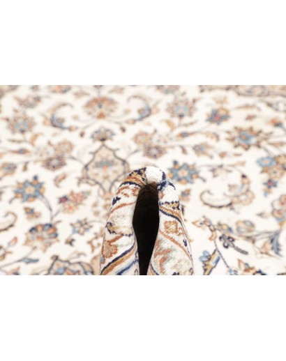 Tappeto Kashan Persia bianco marrone 200x313