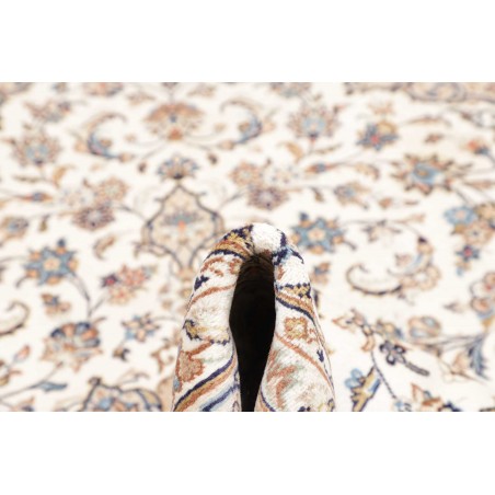 Tappeto Kashan Persia bianco marrone 200x313