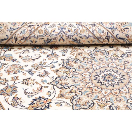 Tappeto Kashan Persia bianco marrone 200x313