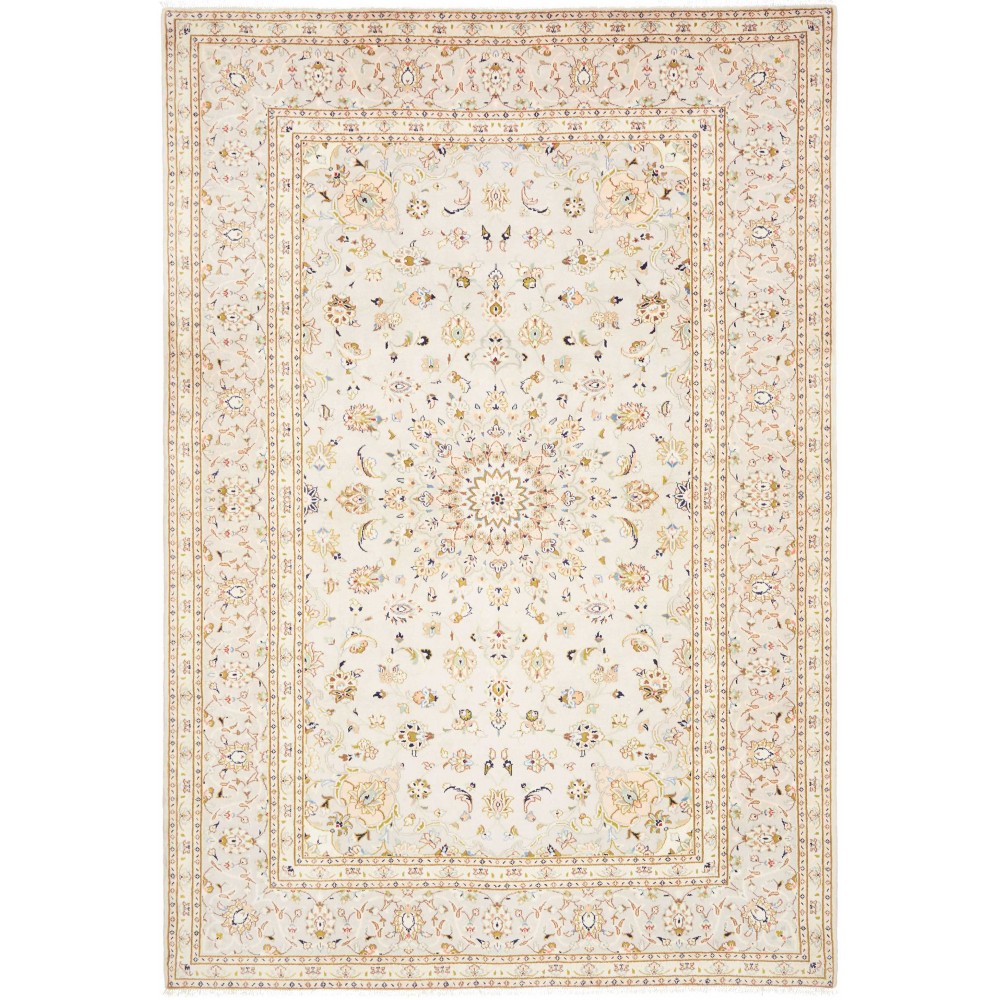 Tappeto Kashan Persia bianco azzurro 202x292
