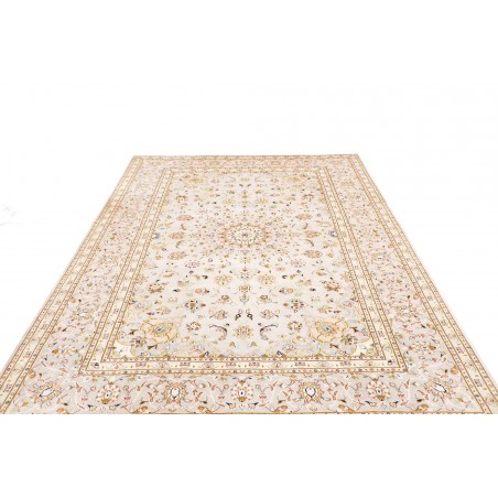 Tappeto Kashan Persia bianco azzurro 202x292