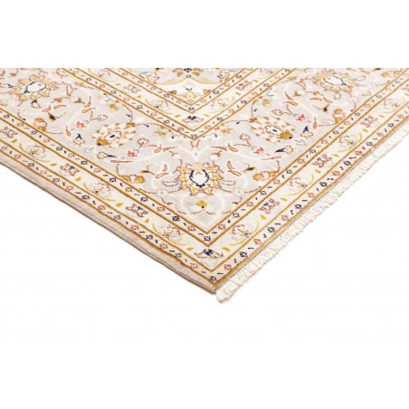 Tappeto Kashan Persia bianco azzurro 202x292