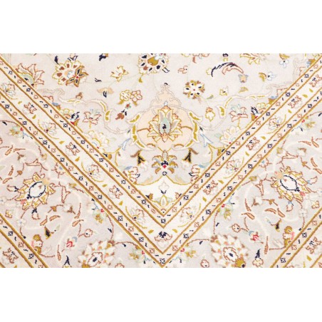 Tappeto Kashan Persia bianco azzurro 202x292