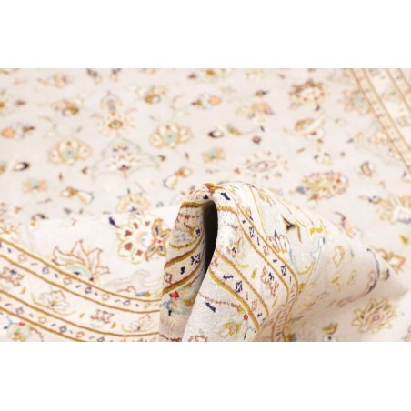 Tappeto Kashan Persia bianco azzurro 202x292