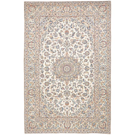 Tappeto Kashan Persia bianco grigio 204x317