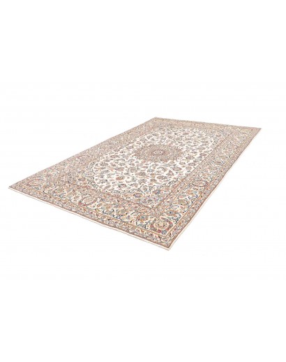 Tappeto Kashan Persia bianco grigio 204x317