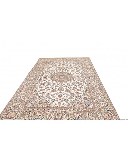Tappeto Kashan Persia bianco grigio 204x317