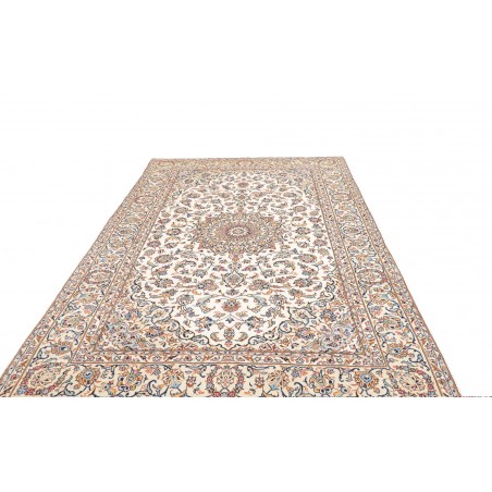 Tappeto Kashan Persia bianco grigio 204x317