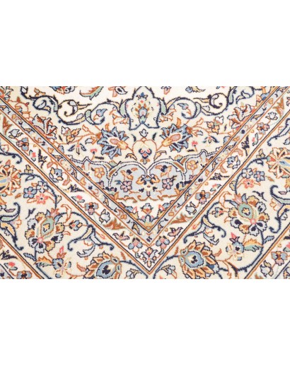Tappeto Kashan Persia bianco grigio 204x317