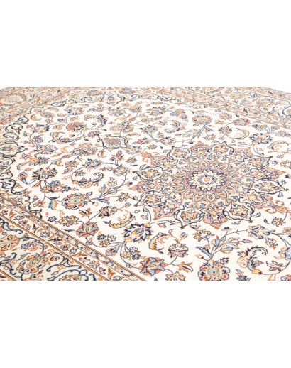 Tappeto Kashan Persia bianco grigio 204x317