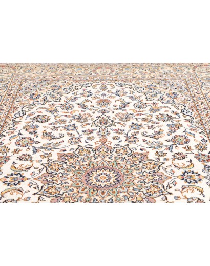 Tappeto Kashan Persia bianco grigio 204x317